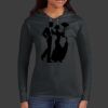 Ladies 100% Ring Spun Cotton Long Sleeve Hooded T Shirt Thumbnail