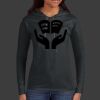 Ladies 100% Ring Spun Cotton Long Sleeve Hooded T Shirt Thumbnail
