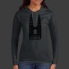 Ladies 100% Ring Spun Cotton Long Sleeve Hooded T Shirt Thumbnail
