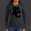 Ladies 100% Ring Spun Cotton Long Sleeve Hooded T Shirt Thumbnail