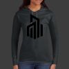Ladies 100% Ring Spun Cotton Long Sleeve Hooded T Shirt Thumbnail