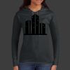 Ladies 100% Ring Spun Cotton Long Sleeve Hooded T Shirt Thumbnail
