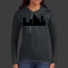 Ladies 100% Ring Spun Cotton Long Sleeve Hooded T Shirt Thumbnail