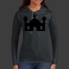 Ladies 100% Ring Spun Cotton Long Sleeve Hooded T Shirt Thumbnail