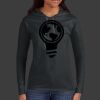 Ladies 100% Ring Spun Cotton Long Sleeve Hooded T Shirt Thumbnail