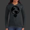 Ladies 100% Ring Spun Cotton Long Sleeve Hooded T Shirt Thumbnail