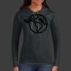 Ladies 100% Ring Spun Cotton Long Sleeve Hooded T Shirt Thumbnail