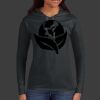 Ladies 100% Ring Spun Cotton Long Sleeve Hooded T Shirt Thumbnail