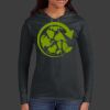 Ladies 100% Ring Spun Cotton Long Sleeve Hooded T Shirt Thumbnail
