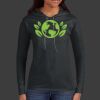 Ladies 100% Ring Spun Cotton Long Sleeve Hooded T Shirt Thumbnail
