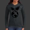 Ladies 100% Ring Spun Cotton Long Sleeve Hooded T Shirt Thumbnail