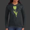Ladies 100% Ring Spun Cotton Long Sleeve Hooded T Shirt Thumbnail