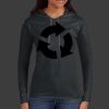 Ladies 100% Ring Spun Cotton Long Sleeve Hooded T Shirt Thumbnail