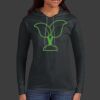 Ladies 100% Ring Spun Cotton Long Sleeve Hooded T Shirt Thumbnail