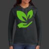 Ladies 100% Ring Spun Cotton Long Sleeve Hooded T Shirt Thumbnail