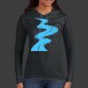 Ladies 100% Ring Spun Cotton Long Sleeve Hooded T Shirt Thumbnail
