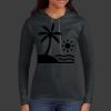 Ladies 100% Ring Spun Cotton Long Sleeve Hooded T Shirt Thumbnail
