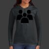 Ladies 100% Ring Spun Cotton Long Sleeve Hooded T Shirt Thumbnail