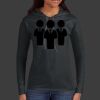 Ladies 100% Ring Spun Cotton Long Sleeve Hooded T Shirt Thumbnail