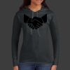 Ladies 100% Ring Spun Cotton Long Sleeve Hooded T Shirt Thumbnail
