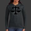 Ladies 100% Ring Spun Cotton Long Sleeve Hooded T Shirt Thumbnail