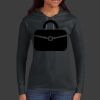 Ladies 100% Ring Spun Cotton Long Sleeve Hooded T Shirt Thumbnail