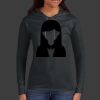 Ladies 100% Ring Spun Cotton Long Sleeve Hooded T Shirt Thumbnail