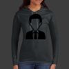 Ladies 100% Ring Spun Cotton Long Sleeve Hooded T Shirt Thumbnail