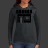 Ladies 100% Ring Spun Cotton Long Sleeve Hooded T Shirt Thumbnail