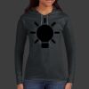 Ladies 100% Ring Spun Cotton Long Sleeve Hooded T Shirt Thumbnail