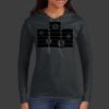 Ladies 100% Ring Spun Cotton Long Sleeve Hooded T Shirt Thumbnail