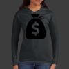 Ladies 100% Ring Spun Cotton Long Sleeve Hooded T Shirt Thumbnail