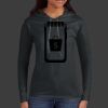Ladies 100% Ring Spun Cotton Long Sleeve Hooded T Shirt Thumbnail