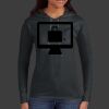 Ladies 100% Ring Spun Cotton Long Sleeve Hooded T Shirt Thumbnail