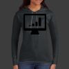 Ladies 100% Ring Spun Cotton Long Sleeve Hooded T Shirt Thumbnail