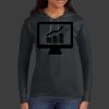 Ladies 100% Ring Spun Cotton Long Sleeve Hooded T Shirt Thumbnail