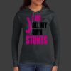 Ladies 100% Ring Spun Cotton Long Sleeve Hooded T Shirt Thumbnail