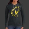 Ladies 100% Ring Spun Cotton Long Sleeve Hooded T Shirt Thumbnail