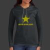 Ladies 100% Ring Spun Cotton Long Sleeve Hooded T Shirt Thumbnail