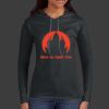Ladies 100% Ring Spun Cotton Long Sleeve Hooded T Shirt Thumbnail