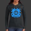 Ladies 100% Ring Spun Cotton Long Sleeve Hooded T Shirt Thumbnail