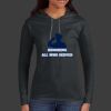 Ladies 100% Ring Spun Cotton Long Sleeve Hooded T Shirt Thumbnail