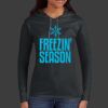 Ladies 100% Ring Spun Cotton Long Sleeve Hooded T Shirt Thumbnail