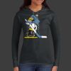 Ladies 100% Ring Spun Cotton Long Sleeve Hooded T Shirt Thumbnail