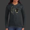 Ladies 100% Ring Spun Cotton Long Sleeve Hooded T Shirt Thumbnail
