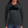 Ladies 100% Ring Spun Cotton Long Sleeve Hooded T Shirt Thumbnail