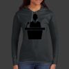 Ladies 100% Ring Spun Cotton Long Sleeve Hooded T Shirt Thumbnail