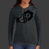 Ladies 100% Ring Spun Cotton Long Sleeve Hooded T Shirt Thumbnail