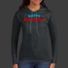 Ladies 100% Ring Spun Cotton Long Sleeve Hooded T Shirt Thumbnail