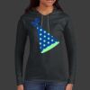 Ladies 100% Ring Spun Cotton Long Sleeve Hooded T Shirt Thumbnail